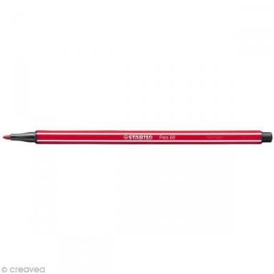 STABILO  Feutre de Dessin PEN 68 Pte ogive Moyenne 1 mm Rouge fonc&eacute;