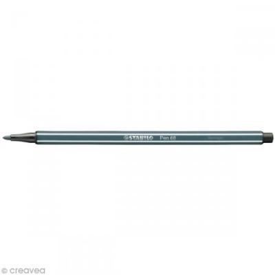 STABILO  Feutre de Dessin PEN 68 Pte ogive Moyenne 1 mm Gris bleu moyen