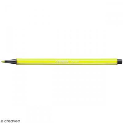 STABILO Feutre dessin -  Pen 68 - 1 feutre pointe moyenne -jaune fluo