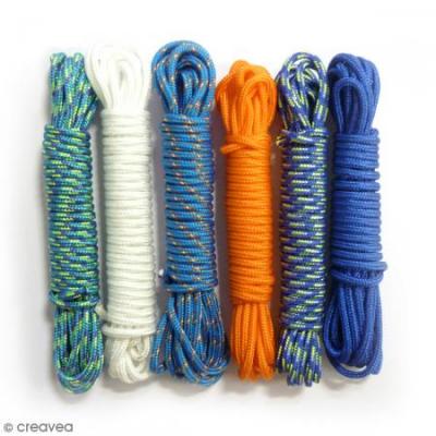 GRAINES CREATIVES Kit Cr&eacute;acord Ocean 6 Fils x 3 m&egrave;tres