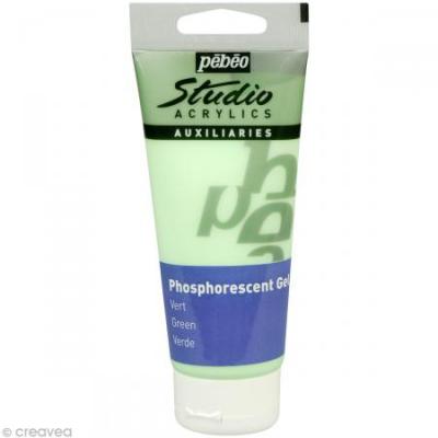 PEBEO Gel phosphorescent P&eacute;b&eacute;o Studio - Vert 100 ml - P&eacute;b&eacute;o - couleur variant