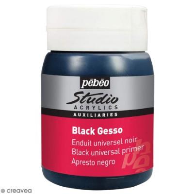 PEBEO Gesso Noir P&eacute;b&eacute;o Studio 500 ml - P&eacute;b&eacute;o - couleur variant