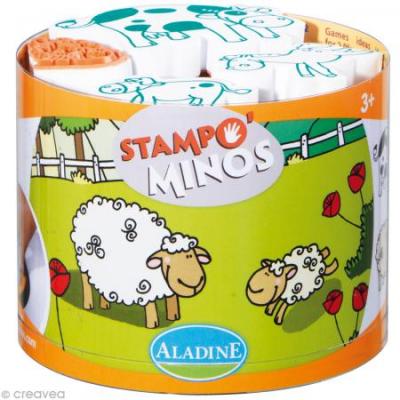 ALADINE Kit 10 tampons enfant Stampo'minos Ferme -  - couleur variant