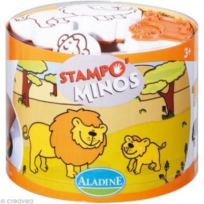 SYLVANIAN Kit 10 tampons enfant Stampo'minos Savane - Aladine - couleur variant