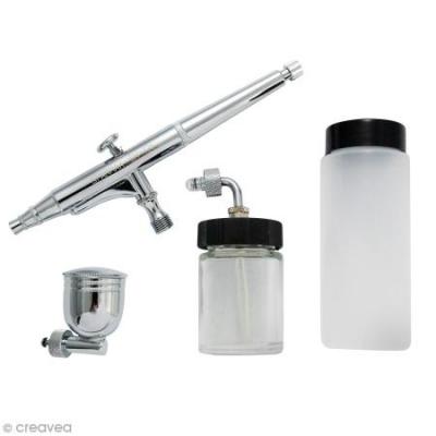 SPARMAX  DH125 A&eacute;rographe par Aspiration Double Action, Chrome, 0,5 mm