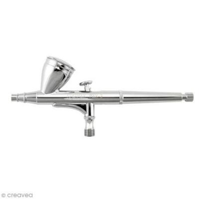 SPARMAX  Max-3 A&eacute;rographe par gravit&eacute; Double Action, Chrome, 0,3 mm
