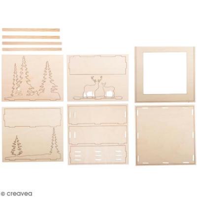 RAYHER  46308000 Kit bois,cadr.mot.3D,Pays hivern.FSC100%
