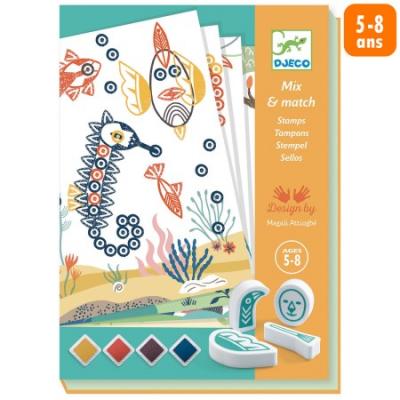DJECO Coffret cr&eacute;atif Tampons Surprising Animals 