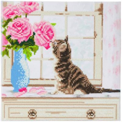 CRYSTAL ART Tableau  &agrave; diamanter - chaton - 30 x 30 cm #0