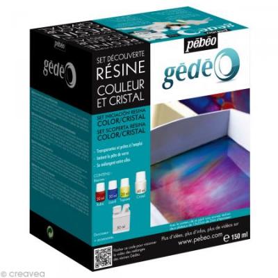 PEBEO Set de d&eacute;couverte r&eacute;sines couleurs et cristal
