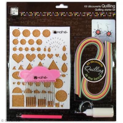 TOGA Kit d&eacute;couverte Quilling - 104 pcs - Mah&eacute; - couleur variant