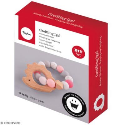 Kit DIY Anneau de dentition - H&eacute;risson - Rose