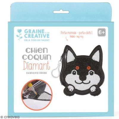 GRAINE CREATIVE Diamond painting - porte-monnaie chien - kit diy 750221