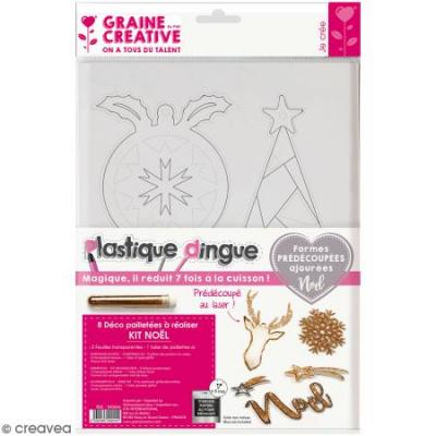 Kit plastique dingue - D&eacute;corations de No&euml;l - Graine Cr&eacute;ative