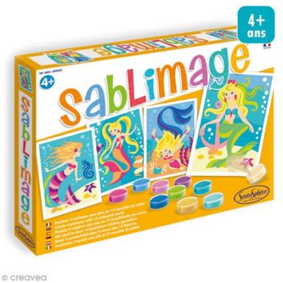 SENTOSPHERE Kit Sablimage - Sir&egrave;nes - 4 tableaux - Sentosph&egrave;re - couleur variant