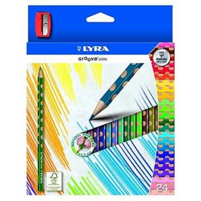 LYRA  Crayons de couleur Groove Slim, L: 18 cm, mine: 3,3 mm, Couleurs