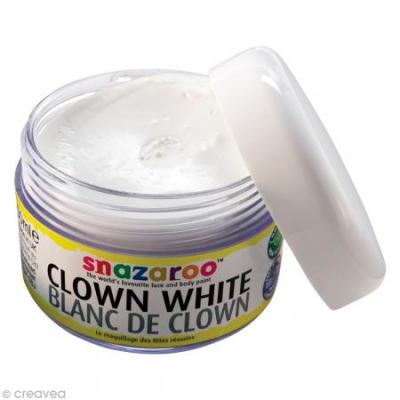 SNAZAROO  Maquillage Pot de 50 ml de Maquillage Blanc de Clown