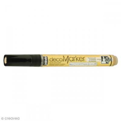 PEBEO Marqueur &agrave; peinture - P&eacute;b&eacute;o - DecoMarker - Or pr&eacute;cieux - Pointe ronde 1.2mm - Multi-supports 