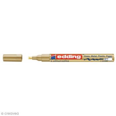 EDDING Marqueur peinture calligraphie  753 - Dor&eacute; - Pointe de 1 &agrave; 2,5 mm 