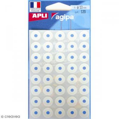 APLI AGIPA Lot de 12 Pochettes 120 oeillets diam 13 mm blanc