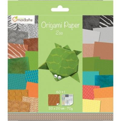 AVENUE MANDARINE  - Kit cr&eacute;atif - Origami : Papier Zoo
