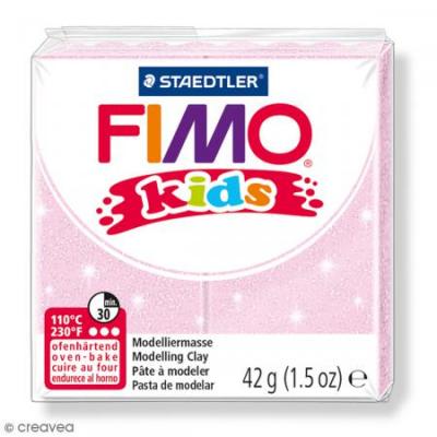 STAEDTLER  fimo&acirc; kids p&acirc;te &agrave; modeler 42 g rose quartz 8030-206