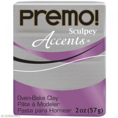 SCULPEY P&acirc;te  accent white gold glitter (paillet&eacute;) - 