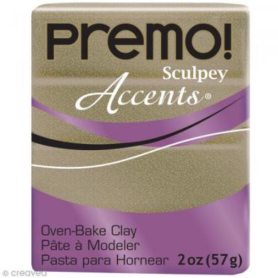 SCULPEY P&acirc;te  accent yellow gold glitter (paillet&eacute;) - 