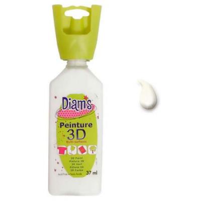 DIAM S DIAM'S Peinture 3D Tous Supports, Blanc Brillant, 37 ml