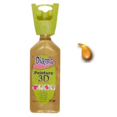 DIAM'S Peinture 3D Tous Supports, Or nacr&eacute;, 37 ml