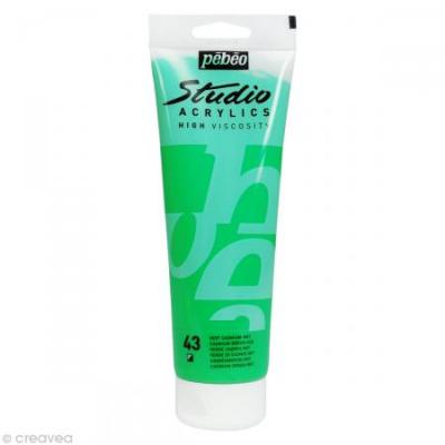 Peinture acrylique P&eacute;b&eacute;o Studio - High Vicosity - 250 ml Vert Cadmium