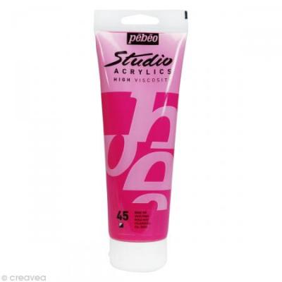  Peinture acrylique P&eacute;b&eacute;o Studio - High Vicosity - 250 ml Rose Vif