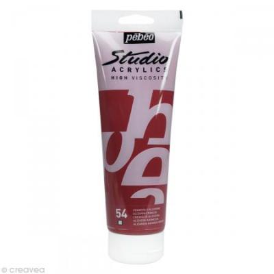  Pebeo Peinture Studio Acrylics P&eacute;b&eacute;o - 250 Ml - Cramoisi Alizarine
