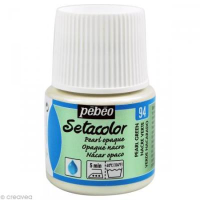 PEBEO  Peinture Setacolor Opaque P&eacute;b&eacute;o 45ml - Nacre Verte