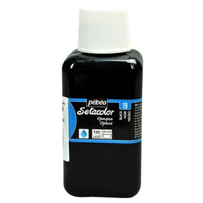 PEBEO Peinture tissu Setacolor P&eacute;b&eacute;o - Opaque - Noir - 250 ml - P&eacute;b&eacute;o - couleur variant