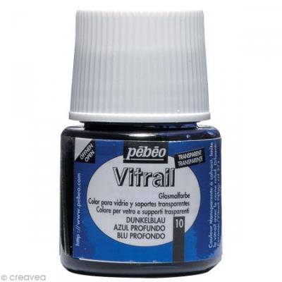 PEBEO  Peinture Vitrail P&eacute;b&eacute;o 45 Ml - Bleu Profond