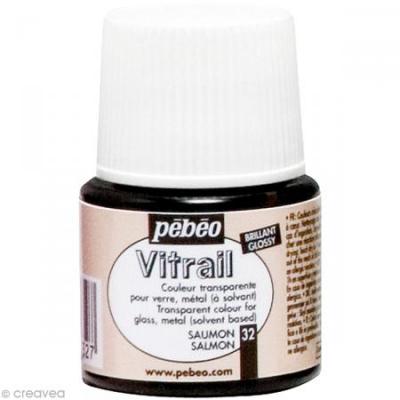 PEBEO Peinture Vitrail transparente saumon 45ml 