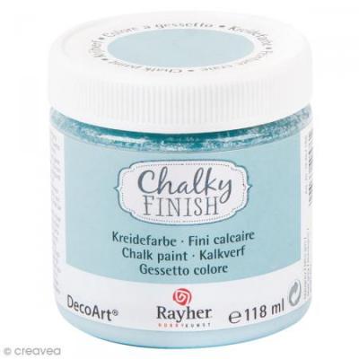 RAYHER Pot de 118ml de Chalky Finish, bleu gris, pour loisirs cr&eacute;atifs