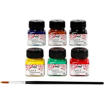 KREUL CC Hobby Peinture pour verre et porcelaine, Couleurs assorties, Laiss