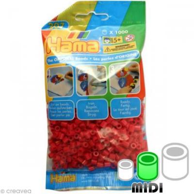 HAMA Perles &agrave; repasser en sachet env. 1000 pc coul. Lie de Vin