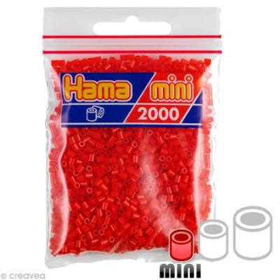 HAMA 2 000 perles mini (petites perles &Oslash;2,5 mm)- rouge 
