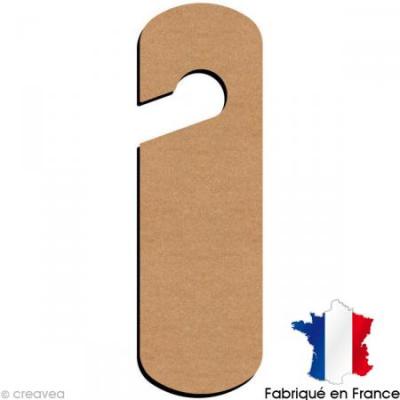 GOMILLE Plaque poign&eacute;e de porte en bois 30 cm -  - couleur variant