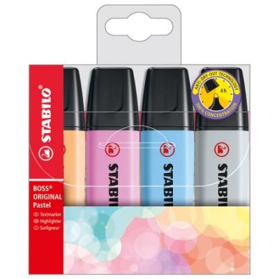 STABILO Etui de 4 surligneurs  Boss Original Pastel