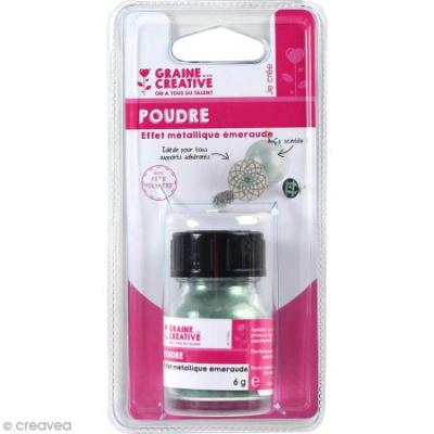 GRAINE CR Poudre effet m&eacute;tallique emeraude - &eacute;ative