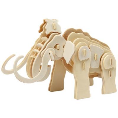  CC Hobby Figurine &agrave; assembler en 3D, mammouth, dim. 19x8,5x11 cm, 1 p