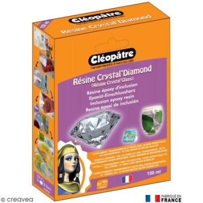 CLEOPATRE R&eacute;sine d'inclusion crystal'diamond et accessoires 150ml - cl&eacute;op&acirc;tre