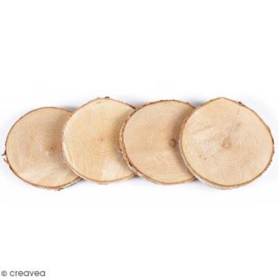  Tranches de bois - 7 &agrave; 10 cm - Graine Cr&eacute;ative