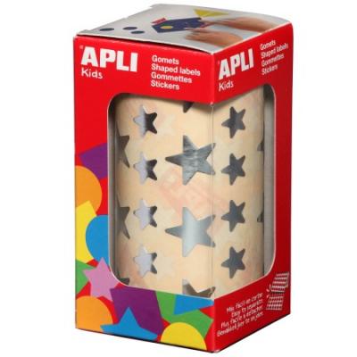 APLI  Gommettes Rouleau &Eacute;toile Argent m&eacute;tallis&eacute; x 2 360 Agipa