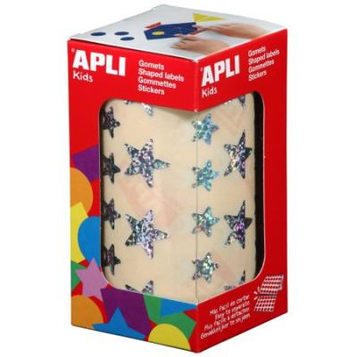 APLI PAPER Rollo Gomets Estrella Holografico Plata Autoadhesivos - [Livre en VO]