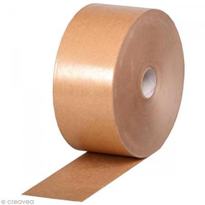 CLAIREFONTAINE  Kraft gomm&eacute; rouleau &Oslash;30mm 7cmx200m - Brun - Lot de 6